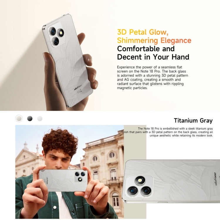 Ulefone Note 18 Pro, 6GB+256GB, Face ID & Side Fingerprint, 6.78 inch Android 14 MediaTek Helio G91 MTK6769 Octa Core, Network: 4G, Dual SIM, OTG, NFC Ulefone Note 18 Pro, 6GB+256GB, Face ID & Side Fingerprint, 6.78 inch Android 14 MediaTek Helio G91 MTK6769 Octa Core, Network: 4G, Dual SIM, OTG, NFC